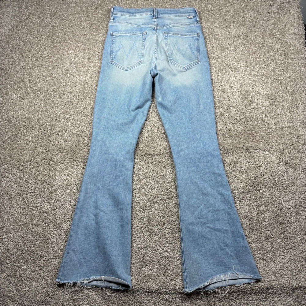 Mother The Weekender Fray California Cruiser Flare Jeans Light Wash 27 High Rise - Picture 1 of 10